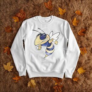 Georgia Tech GT College Football Buzz Game Day Watercolor Bow Sweatshirt